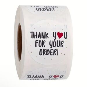 500 Thank You Stickers Roll